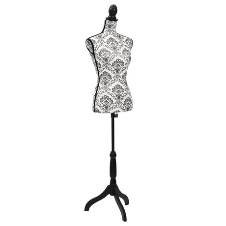 Vidaxl Estalage Doll Torso Frau Schwarz und Weiß