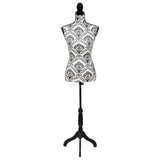 Vidaxl Estalage Doll Torso Frau Schwarz und Weiß