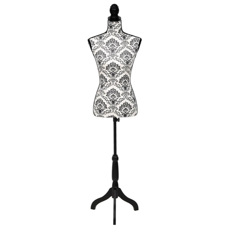 Vidaxl Estalage Doll Torso Frau Schwarz und Weiß