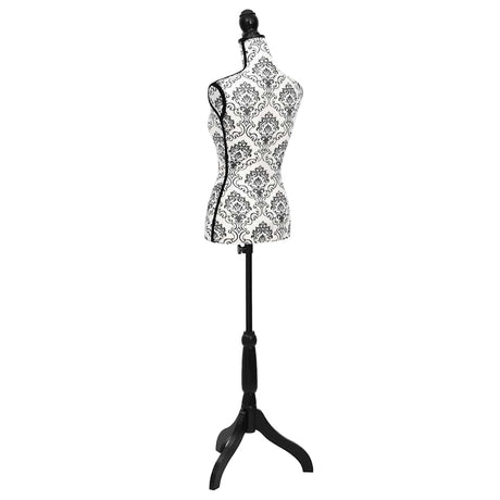 Vidaxl Estalage Doll Torso Frau Schwarz und Weiß