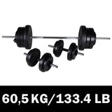 Vidaxl Barbellen Dumbbell Set 60,5 kg