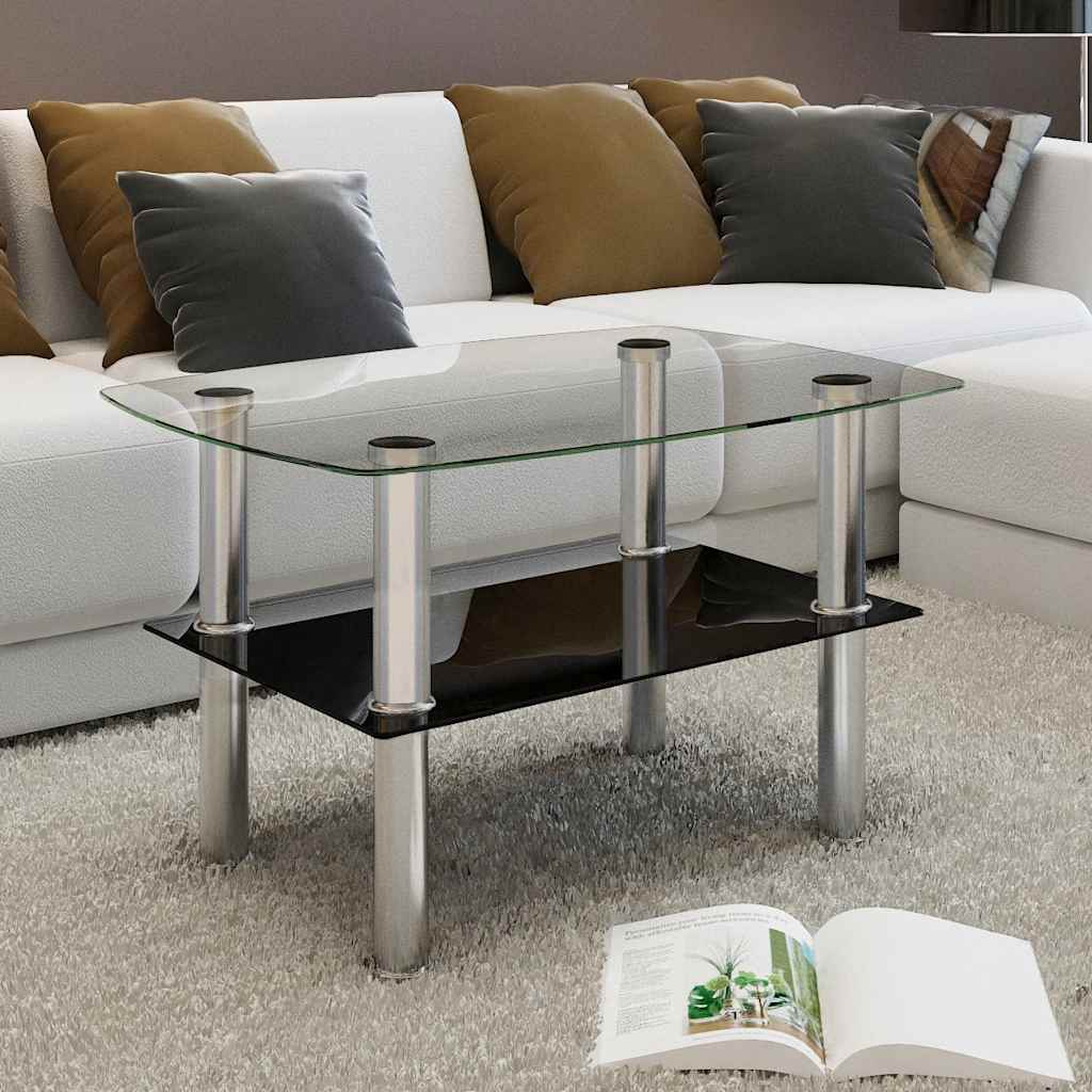 Vidaxl salontafel met 2 lagen glas