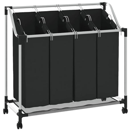Vidaxl Wass Starter mit 4 Rücken schwarz und grau