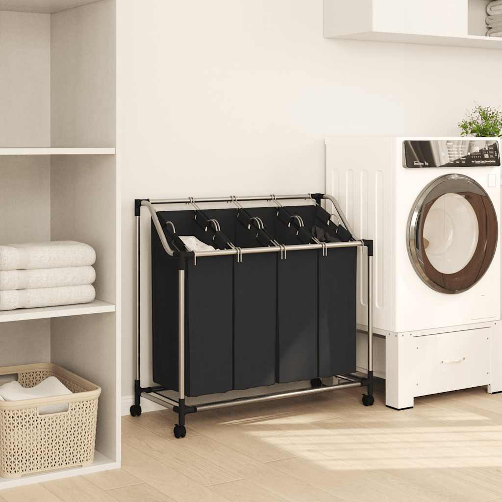 Vidaxl Wass Starter mit 4 Rücken schwarz und grau