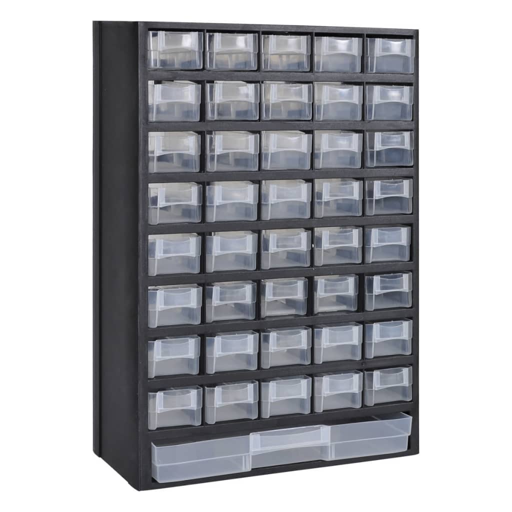 Vidaxl Toolbox -Kunststoff mit 41 Schubladen