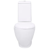 Vidaxl -Toilette mit Abfluss hinter Keramikweiß