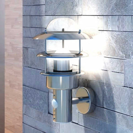 Vidaxl Außenwandlampe mit Bewegungssensor Edelstahl