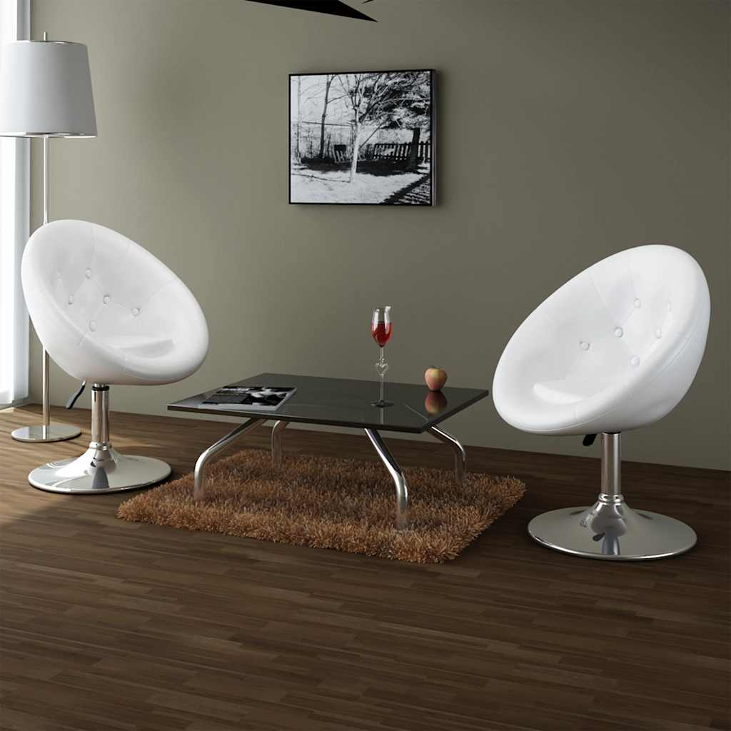 Vidaxl barstoelen 2 st kunstleer wit