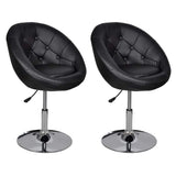 Vidaxl barstoelen 2 st kunstleer zwart