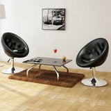 Vidaxl barstoelen 2 st kunstleer zwart