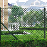 Vidaxl Gaashek mit Pfosten 0,8x25 m Stahlgrün