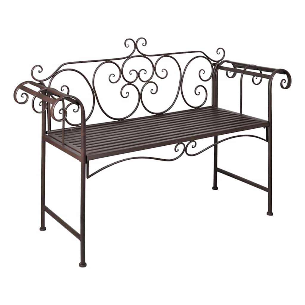 Vidaxl tuinbank 132 cm staal antiekbruin
