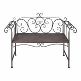 Vidaxl tuinbank 132 cm staal antiekbruin