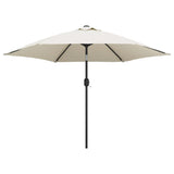 Vidaxl -Parasol mit Stahlpol 3 m Sandweiß