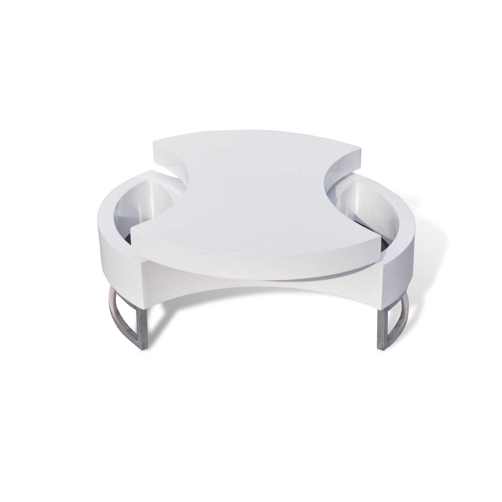 Vidaxl salontafel met aanpasbare vorm hoogglans wit