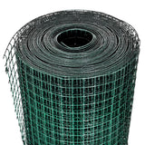 VidaXL Hühnerdraht 10x1 m aus verzinktem Stahl mit PVC-Beschichtung grün