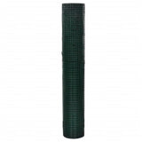 Vidaxx Hühnerdraht 25x1 m aus verzinktem Stahl mit PVC-Beschichtung grün