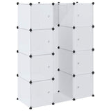 Vidaxl kast met 9 compartimenten modulair 109x36,5x143 cm wit