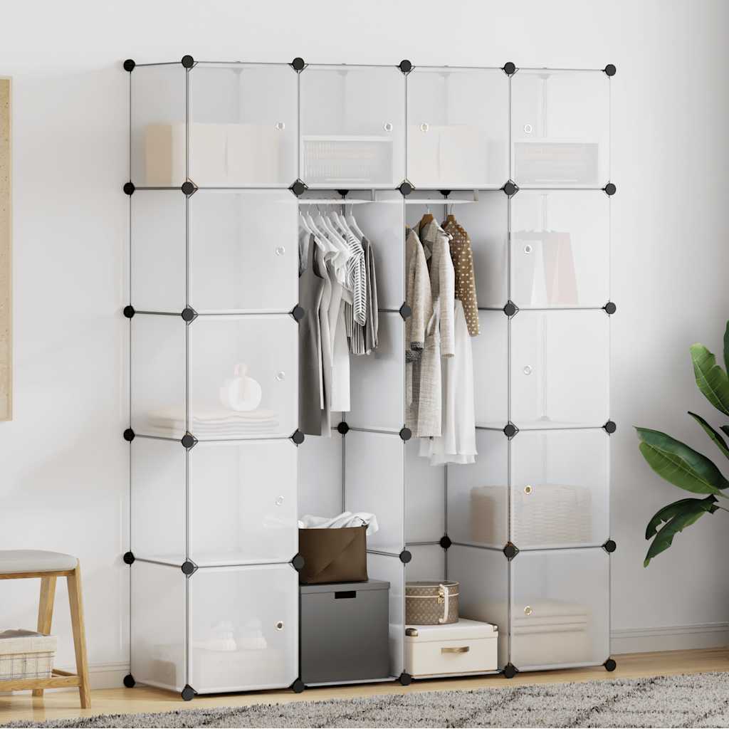 Vidaxl modulaire kast met 14 compartimenten wit 37 x 146 x 180,5 cm