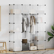 Vidaxl modulaire kast met 14 compartimenten wit 37 x 146 x 180,5 cm