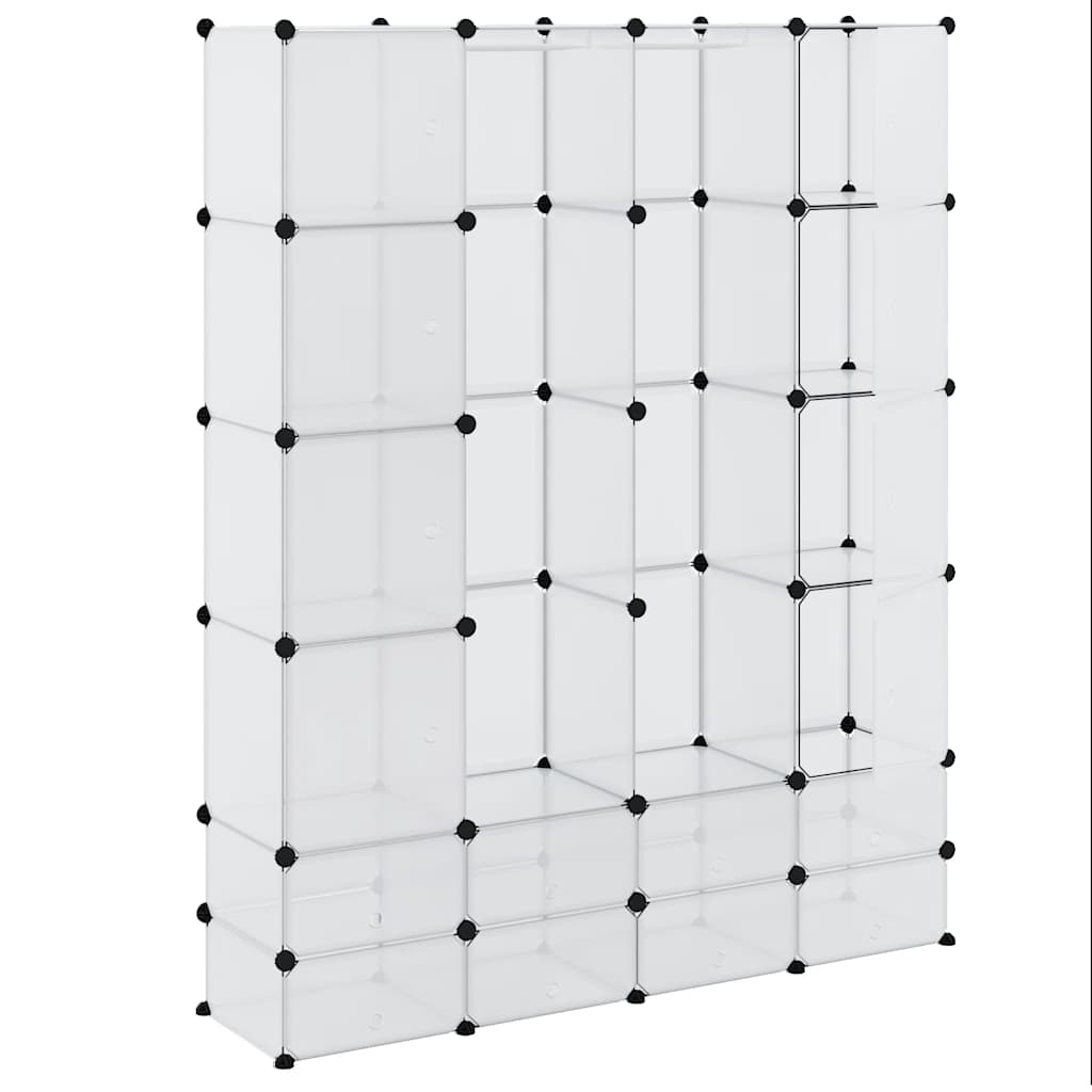 Vidaxl modulaire kast met 18 compartimenten wit 37 x 146 x 180,5 cm