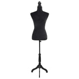 Vidaxl Estalage Doll Torso Frau schwarz