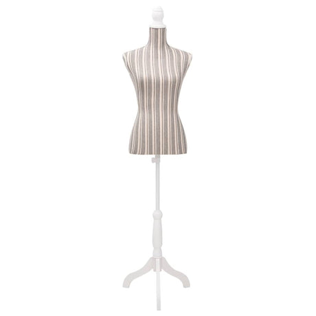 Vidaxl Estalage Doll Torso Frau Baumwollwäsche mit Streifen