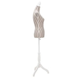 Vidaxl Estalage Doll Torso Frau Baumwollwäsche mit Streifen
