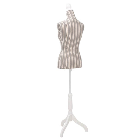 Vidaxl Estalage Doll Torso Frau Baumwollwäsche mit Streifen
