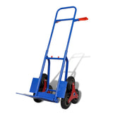 Vidaxl -Handwagen mit 6 Rädern blau gefaltet