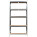 VIDAXL-LAGE RAG 5-LAYER-STAHL und PRICTIONED Holz Silberfarbe