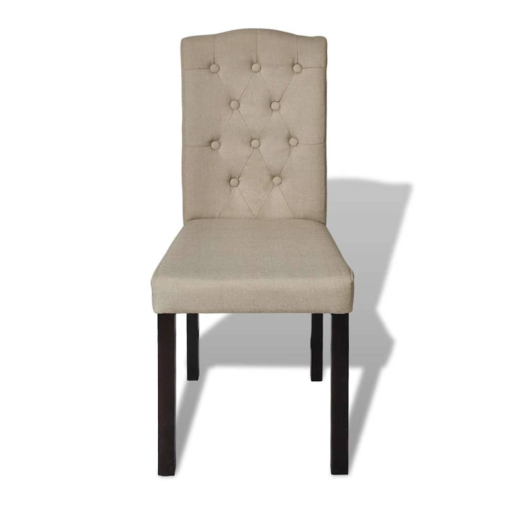 Vidaxl eetkamerstoelen 2 st stof camel