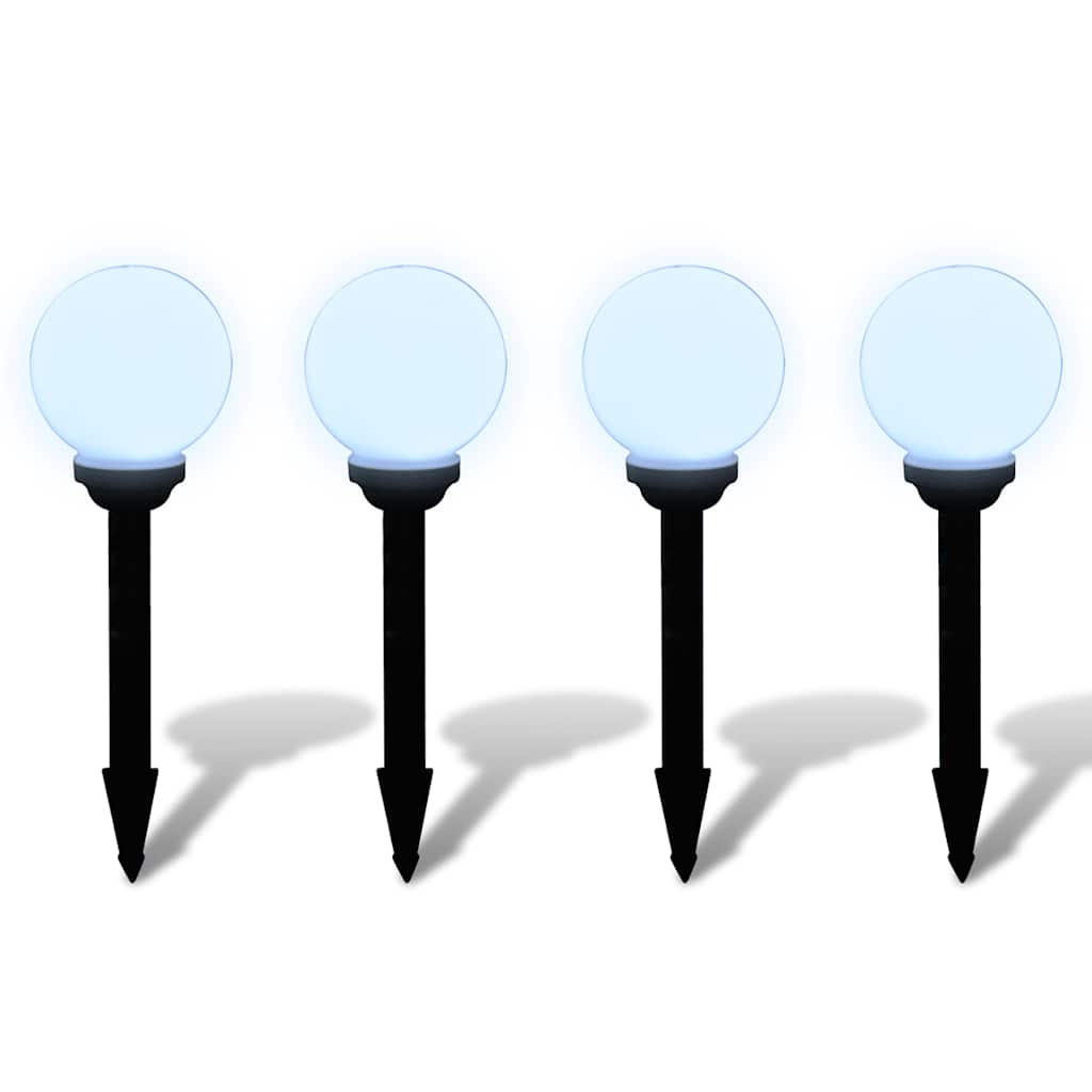 VIDAXL GARDE PATH LAMPS 4 ST mit Bodennadel LED 15 cm