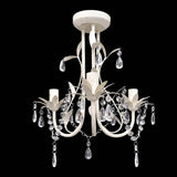 VIDAXL -Kristallkronleuchter mit weißem elegantem Design (3 Lampen)