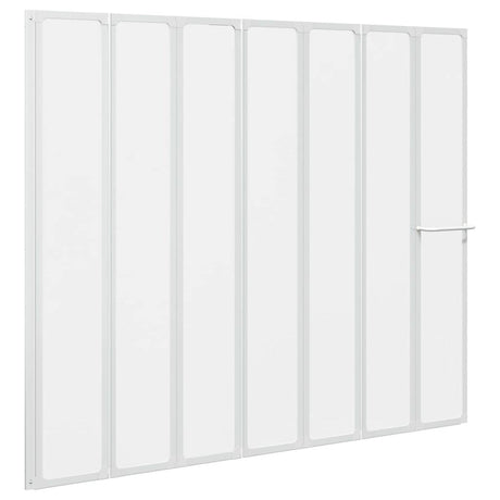 Vidaxl Dusche und Badebildschirm 140 x 168 cm 7 Paneele mit Handtuchregal