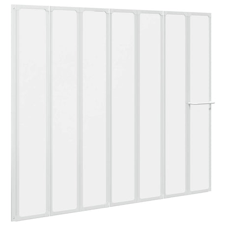 Vidaxl Dusche und Badebildschirm 140 x 168 cm 7 Paneele mit Handtuchregal