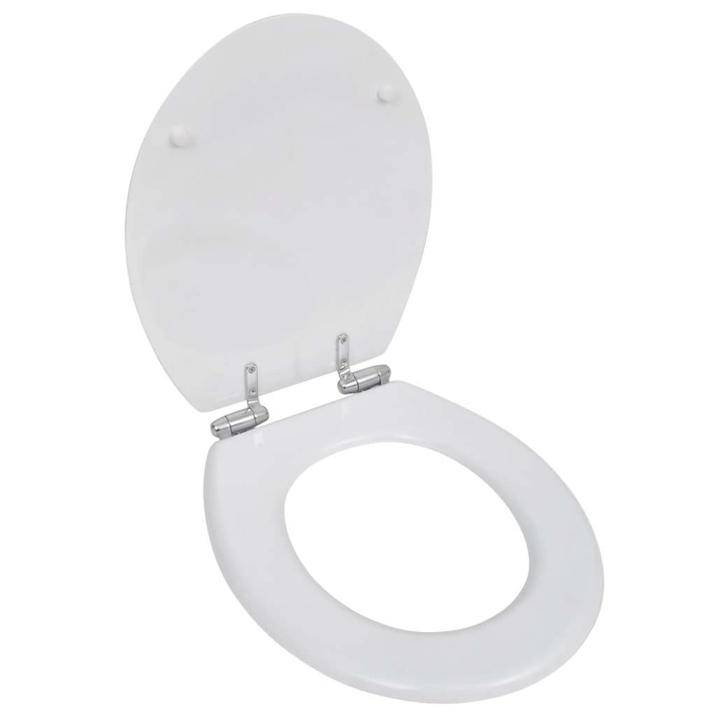 Vidaxl Toilettensitz Soft-close-einfaches Design MDF Weiß