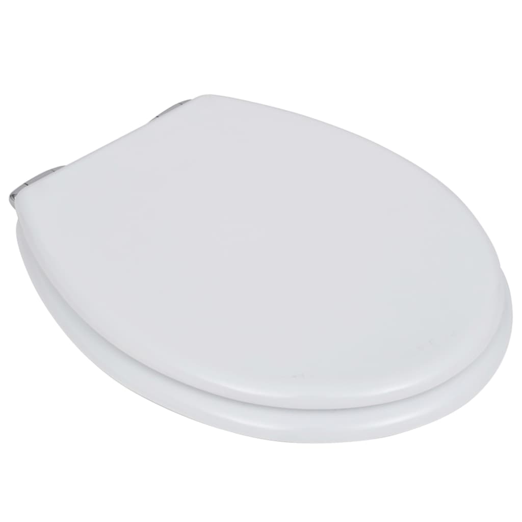 Vidaxl Toilettensitz Soft-close-einfaches Design MDF Weiß