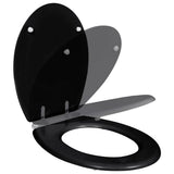 Vidaxl Toilettensitz Soft-close-einfache Design MDF Schwarz