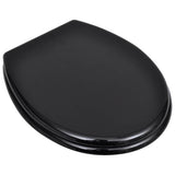 Vidaxl Toilettensitz einfaches Design MDF Schwarz