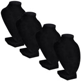 VIDAXL -Schmuckhalter für Kette 9x8.5x15 cm schwarz 4 PCs