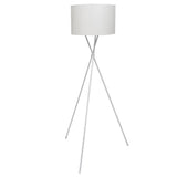Vidaxl -Stehlampe einschließlich Lampenschatten weiß