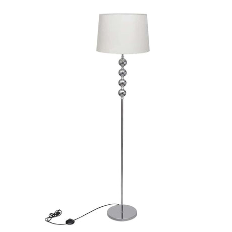 Vidaxl -Stehlampe mit hohem Standard und 4 Kugeln weiß