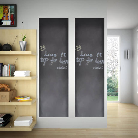 VIDAXL -Wandaufkleber -Tafel 2 Rollen mit Kehlern 0,6 x 2 m
