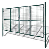 VIDAXL GARDE GATE Moderne Hekwerk 289 x 200 cm 306 x 250 cm (dunkelgrün)