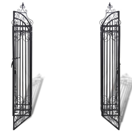 Vidaxl Port Decorative 112x20.5x134 cm Schmiedeeisen