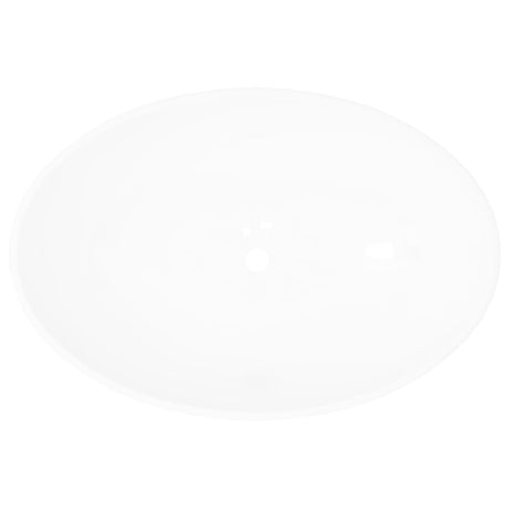 VIDAXL WASHBAIN OVAL 40x33 cm Keramik Weiß