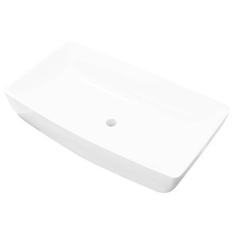 Vidaxl Luxuskeramik Rechteckige Spüle 71 x 39 cm (weiß)