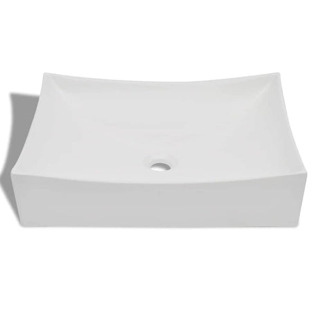 VIDAXL CERAMIC WASHBAIN SCALE -HAPED High Gloss (weiß)