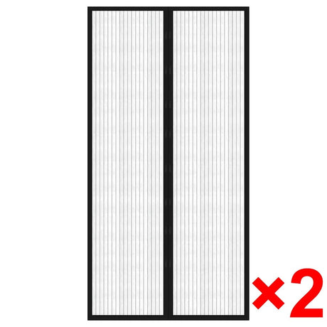 Vidaxl Insektentürvorhänge 2 PCs Magnetisch 210x100 cm schwarz